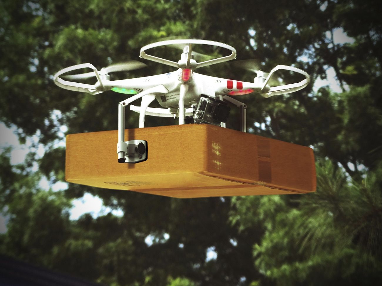 Free drone delivering package image