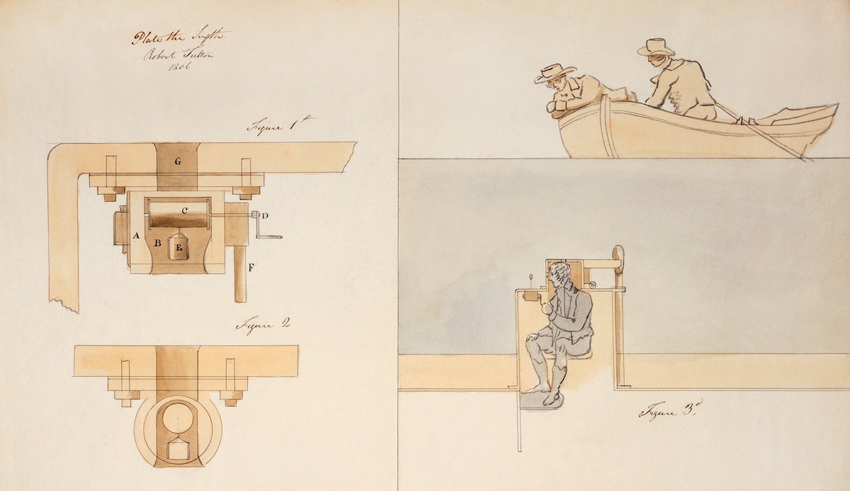 Illustration by an American engineer and inventor, Robert Fulton (1765-1815), of cock cavity and wheel details for Plunging Boat for the United States government. Original from Library of Congress. Digitally enhanced by rawpixel.