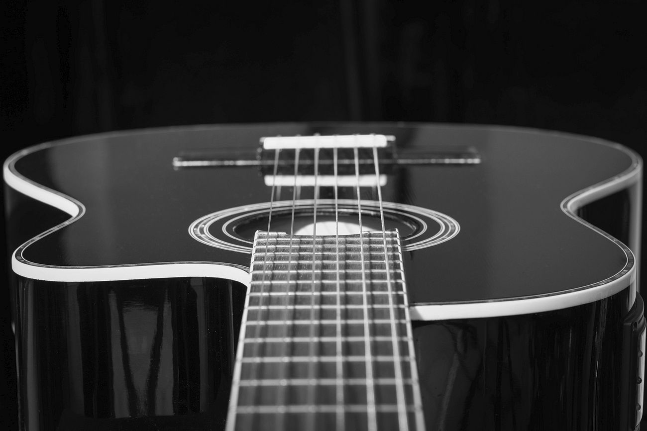 Beautiful acoustic guitar, musical instrument